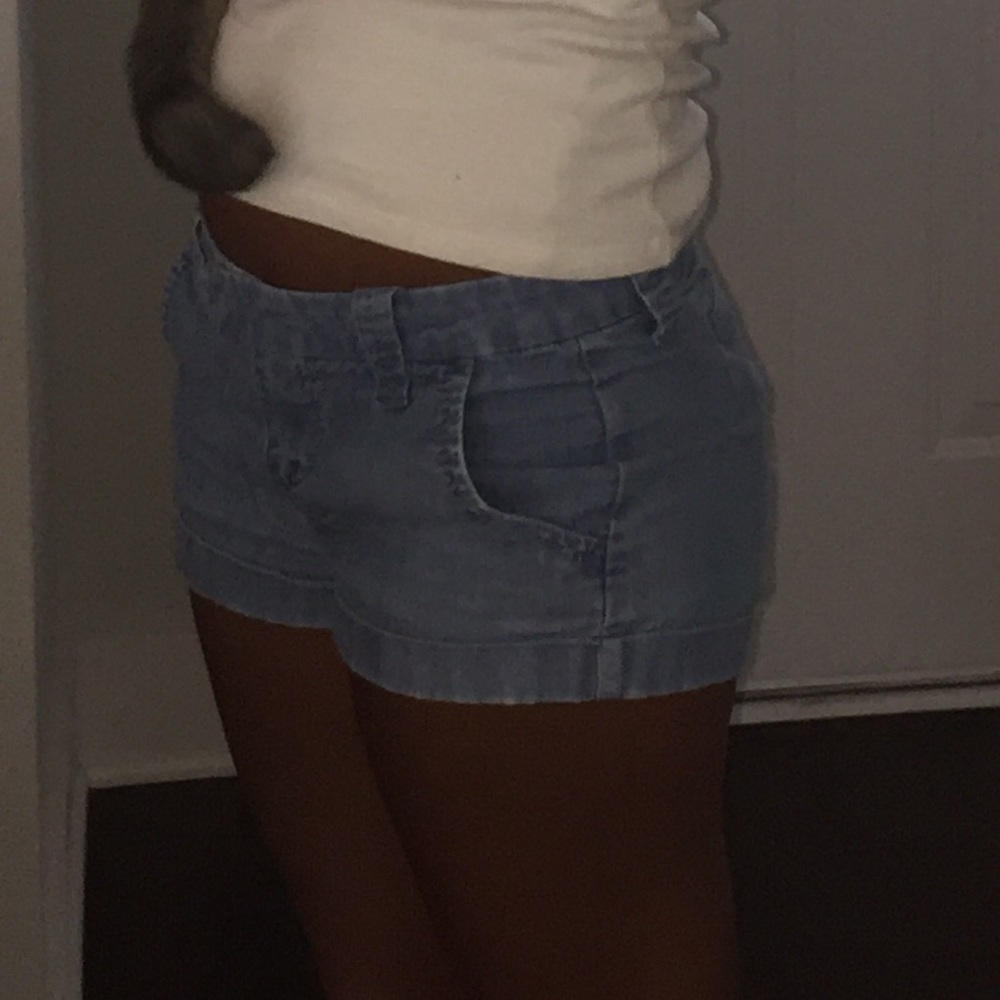 Forever 21 cuffed denim blue jean shorts